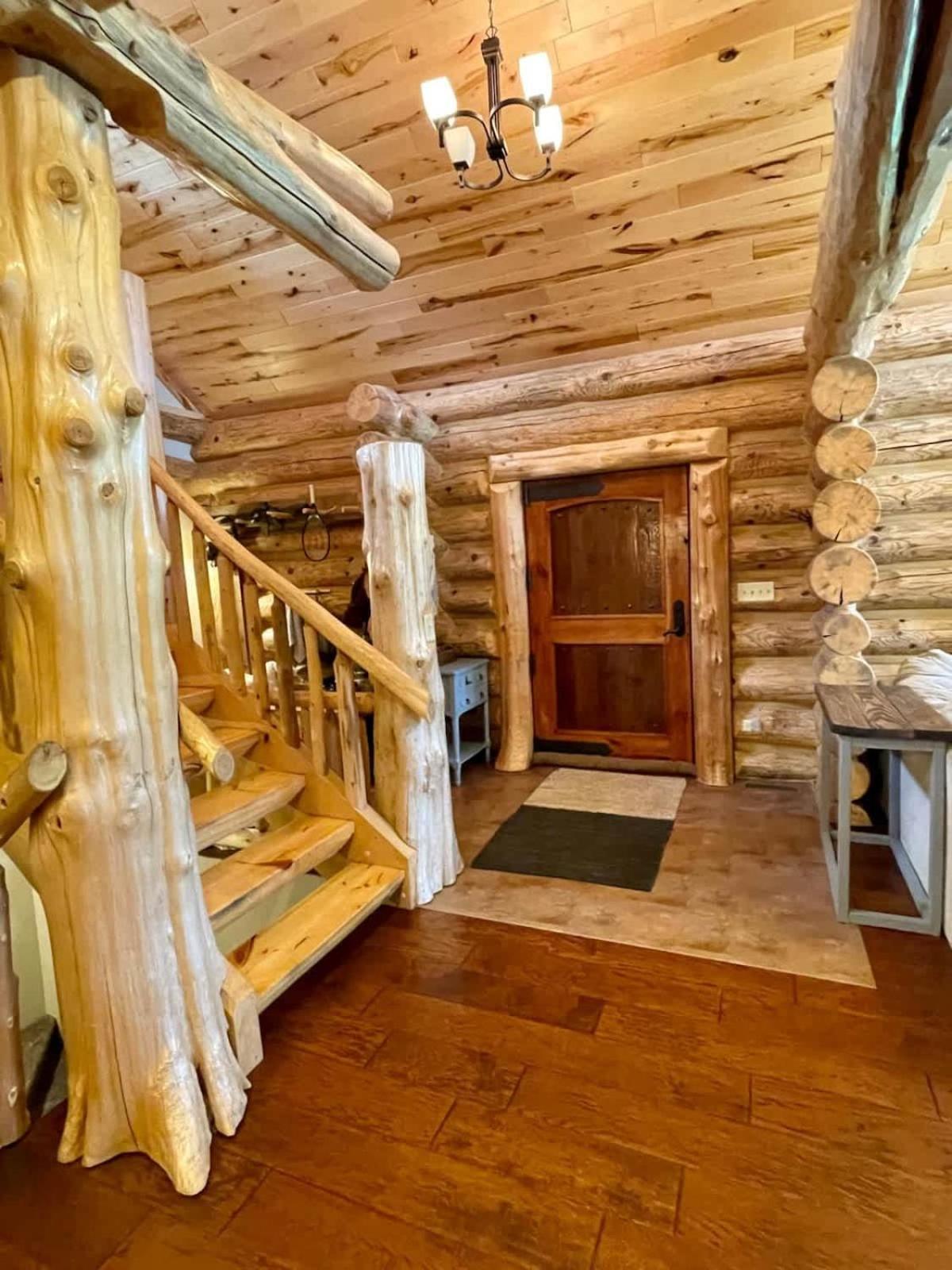 Stunning Log Cabin Getaway At The Hannu Haus Ironwood Exteriör bild