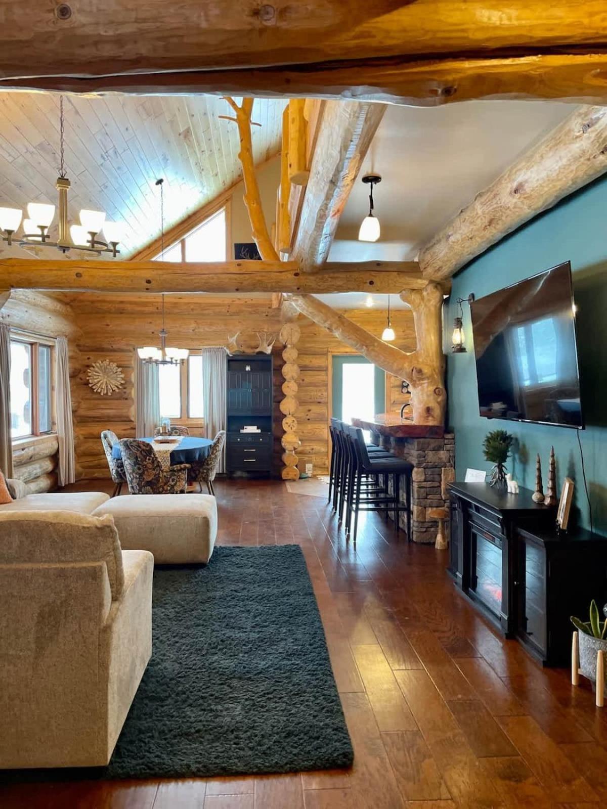 Stunning Log Cabin Getaway At The Hannu Haus Ironwood Exteriör bild